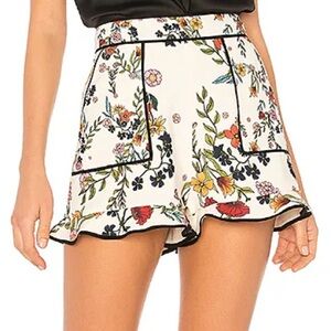 C/Meo Anthropologie High Waisted Floral Ruffle Tap Shorts Bloomers sz S